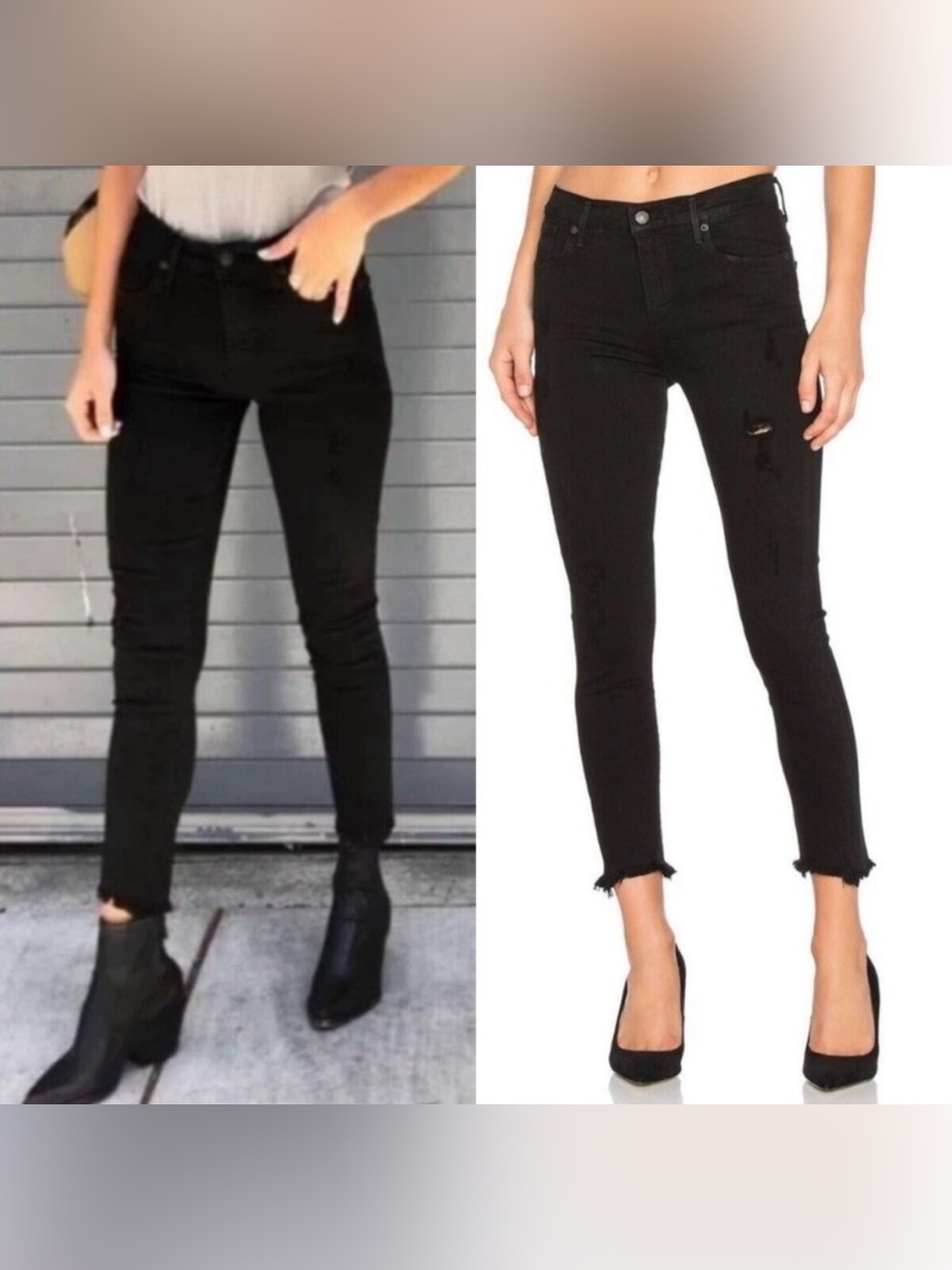 Agolde Black High-Rise Skinny Jeans for Women